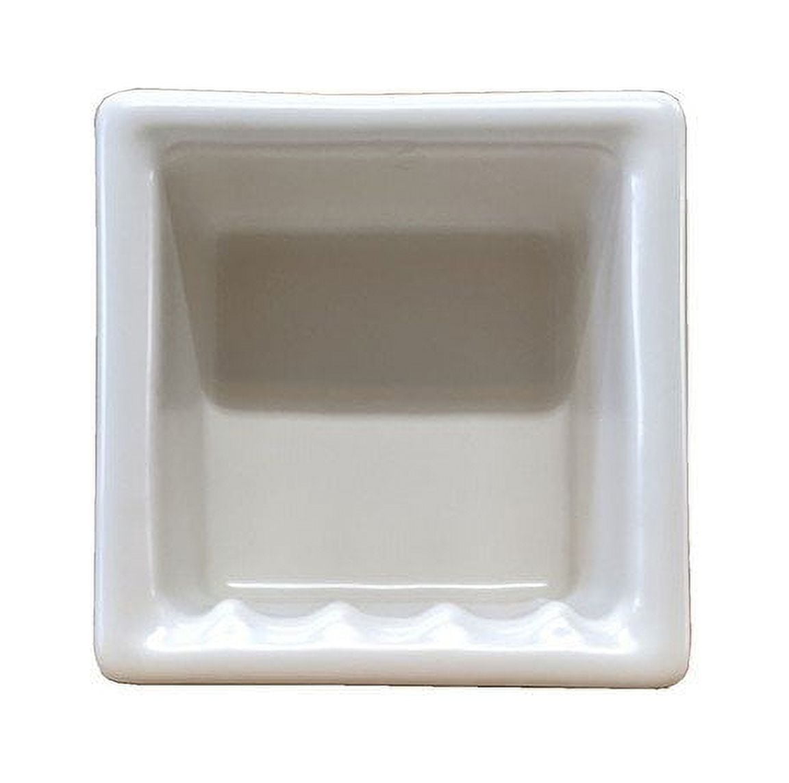 Recessed Soap Dish Foot Rest Niche Porcelain Approx 6x6 Almond