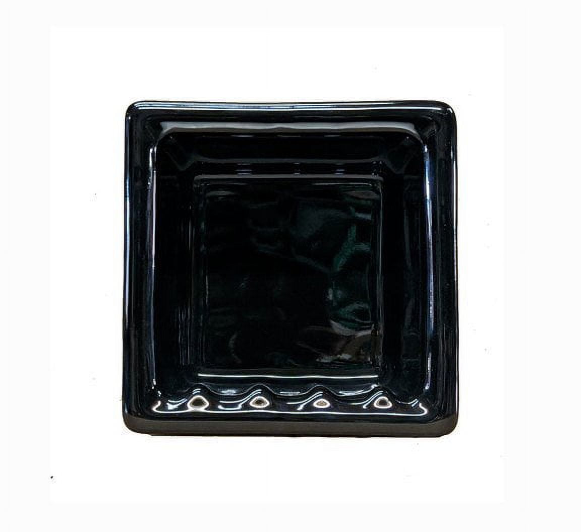 Glossy *Black* Ceramic Soap Dish for tub or shower, Mint New Stock, Drain  Slot