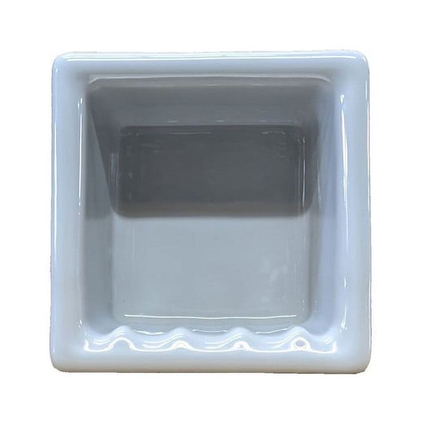 Recessed Soap Dish Foot Rest Niche Porcelain Approx 6x6 Grey