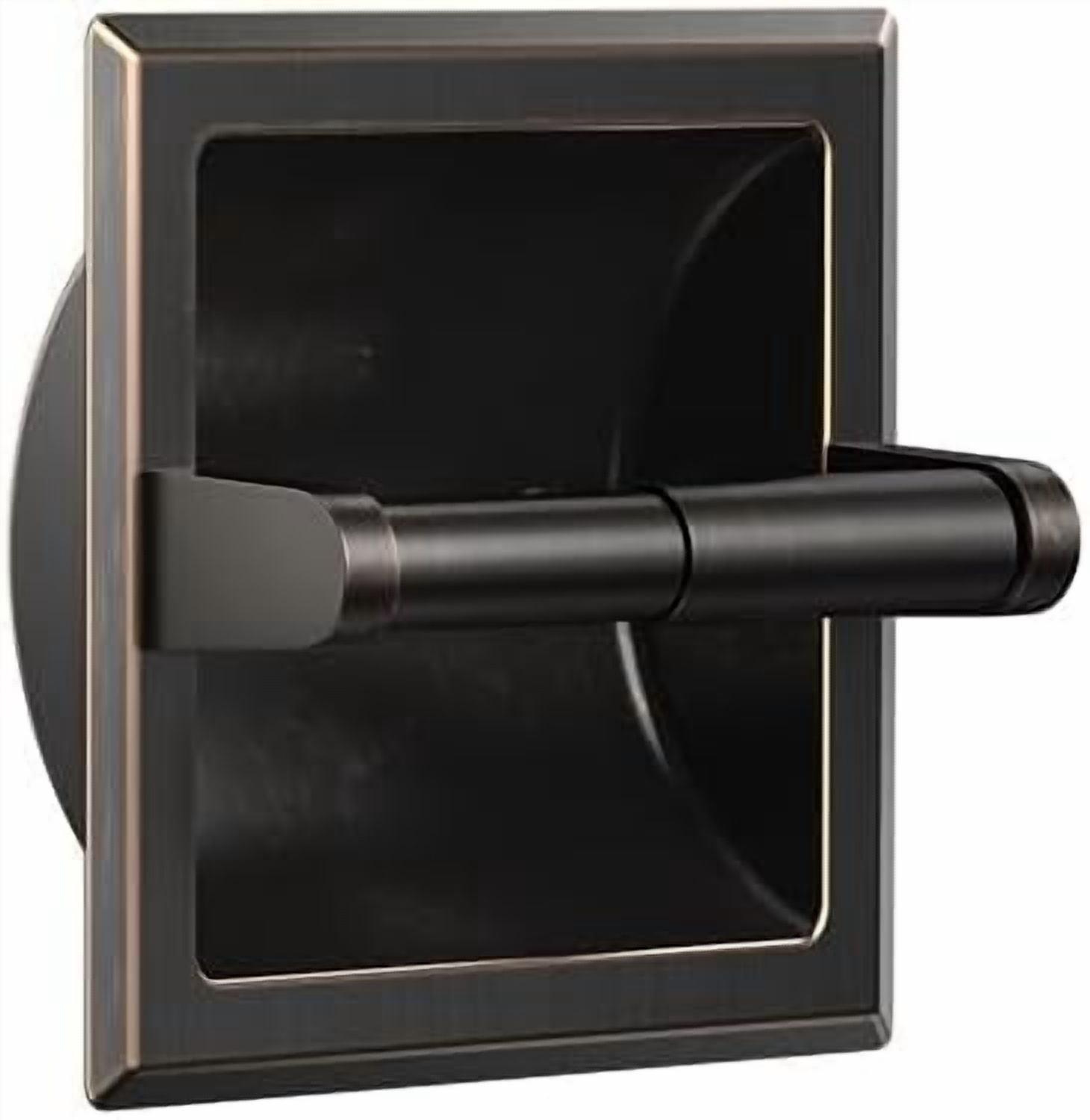 Recessed Toilet Paper Holder, Stainless Steel Durable Tissue Roll Holder Wall Mount for Bathroom Space Saving Design with Mounting Bracket, in Wall Toilet Paper Dispenser, Oil Rubbed Bronze