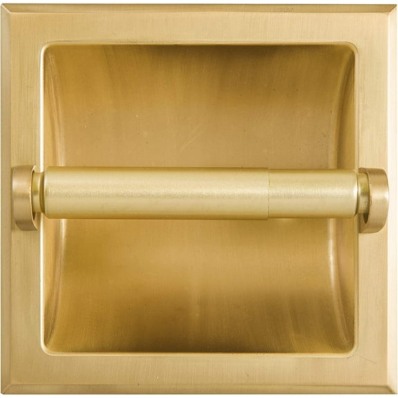 Recessed Toilet Paper Holder Wall Mounted Heavy Duty Metal Toilet Paper Roll