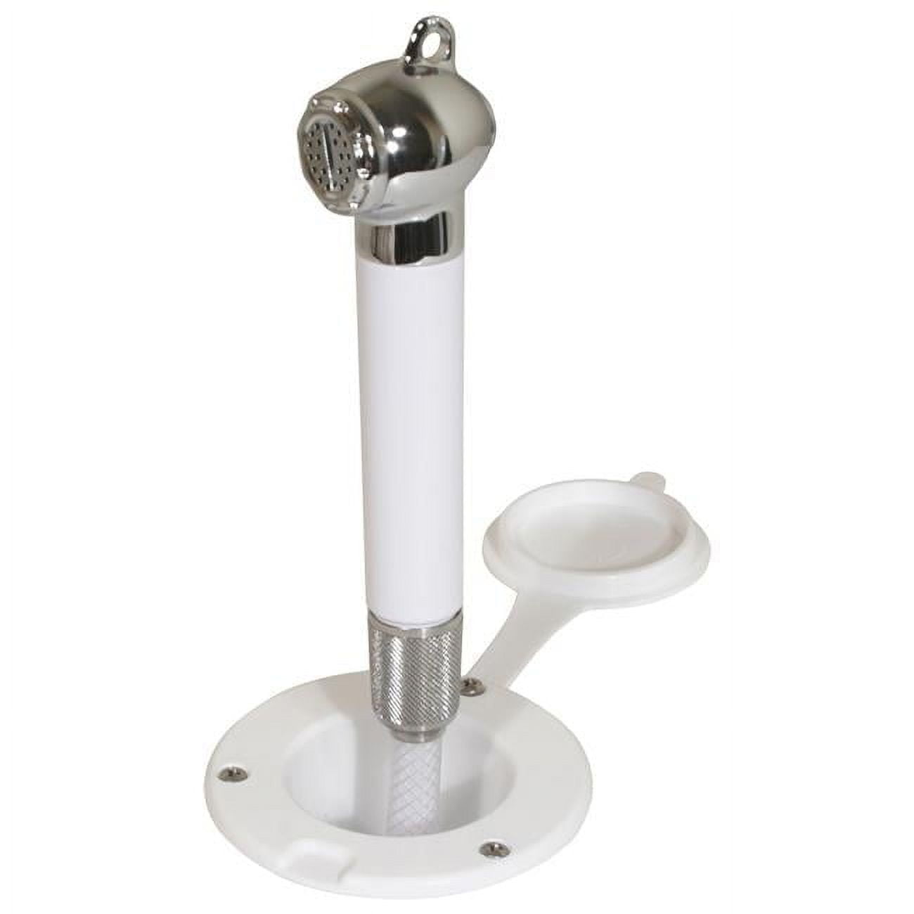 Recessed Transom Shower with 6 ft. Hose, White