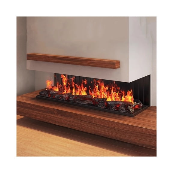 Recessed Water Vapor Fireplace 3D Atomized Flame Electric Fireplace with Remote