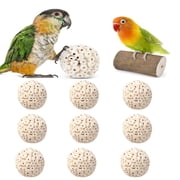 Rechale 9 Pcs Bird Parrot Chew Toy Sola Balls, Natural Parrot Soft Chew Shredding & Foraging Toy, Bird Foot Balls for Cockatiel Conure Quaker Budgie Parakeet Bunny Guinea Pig Chinchilla Rabbi