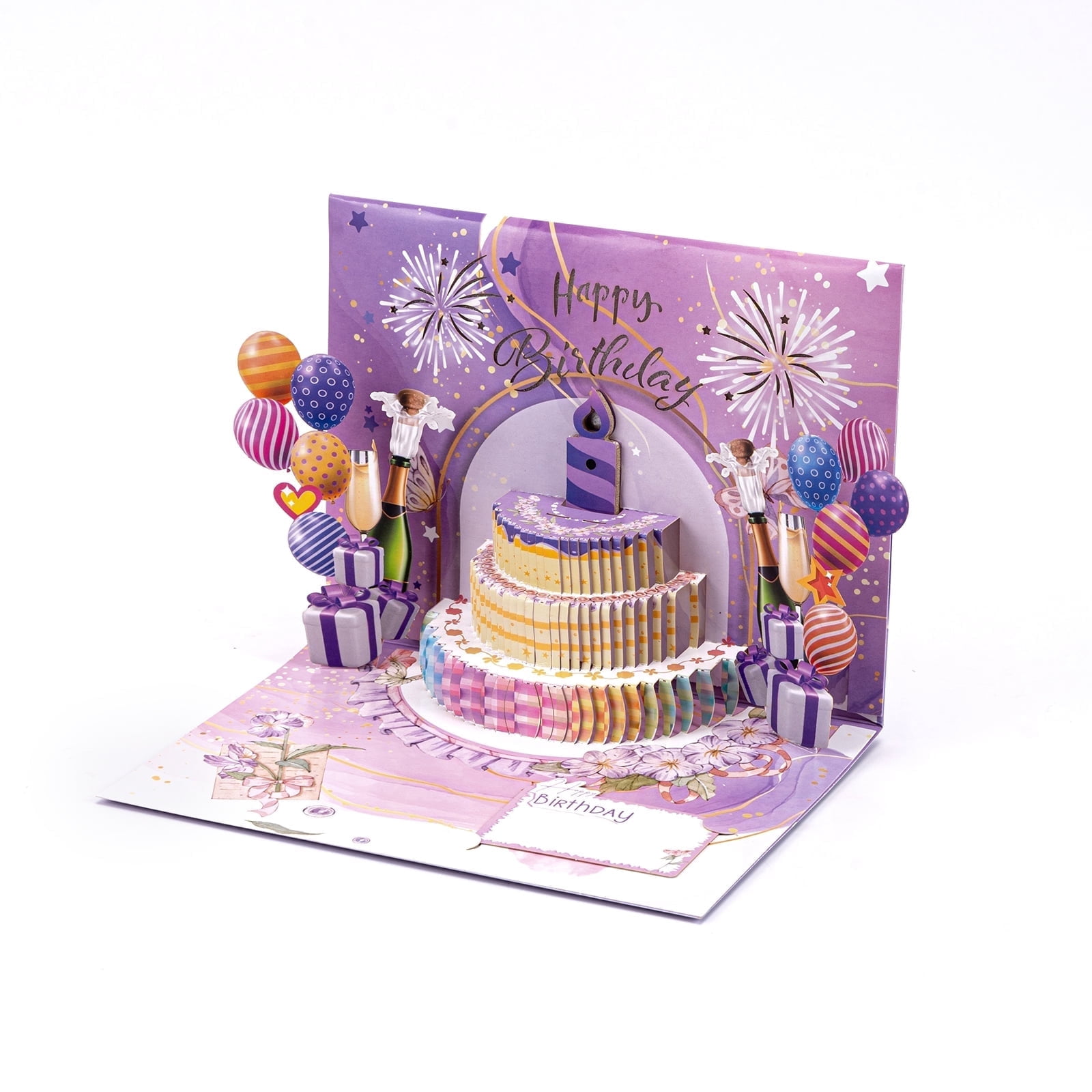Rechale Birthday Cards, 3D Pop Up Fireworks Greeting Cards, Musical ...