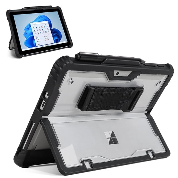 Rechale Case for Microsoft Surface Go 4/3/2/1 Case with Shoulder Strap, Hand Strap, Stylus Pen Holder, Rugged, Shock-Absorbing and Drop-Resistant(10.5 inch)