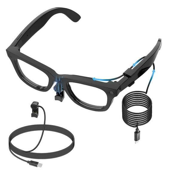 Rechale Charging Cable for Ray-Ban Meta (RW4006) Smart Glasses Accessories, Type-C Charging While Using, Portable for Travel/Car/Phone/Laptop/Power Bank Charging