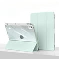 thumbnail image 1 of Rechale Compatible with iPad (A16) 11th Generation Case 11 Inch 2025, for iPad 10th Generation Case 10.9 inch 2022, Clear Back Slim Trifold Stand with Pencil Holder Auto Wake/Sleep, 1 of 8