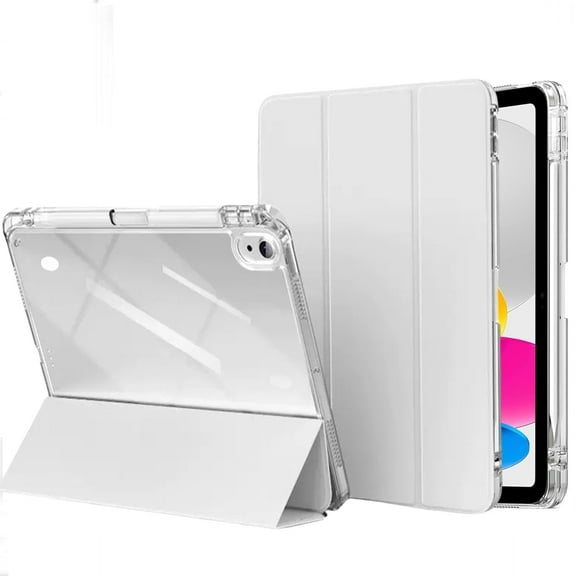 Rechale Compatible with iPad mini 7 A17 Pro 2024/iPad Mini 6 2021 8.3 Inch iPad mini 7th/6th Gen, Clear Back Slim Trifold Stand with Pencil Holder Auto Wake/Sleep