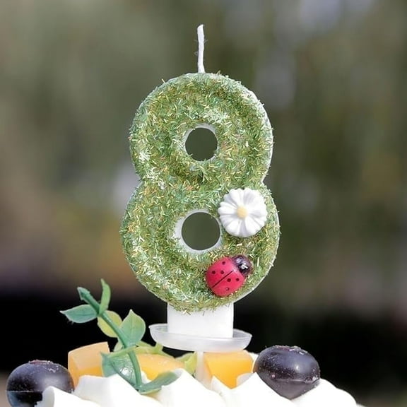 Rechale Creative Birthday Number Candles, Birthday Cake Candles, Birthday Party Wedding Anniversary Decoration, Cake Decoration (Ladybird, 8)