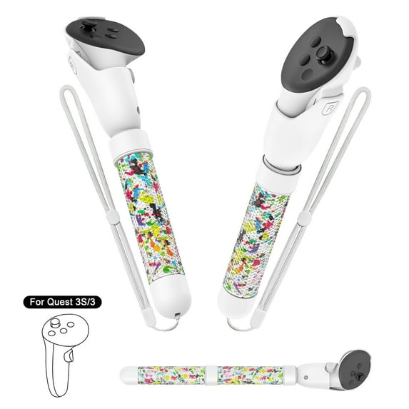 Rechale Handle Attachments for Meta Quest 3/3S, Controller Accessories for Quest 3/3S, VR Game Gorilla Tag Long Arms Sticks, Beat Saber Handle Extensions Grips for Meta Quest 3/3S