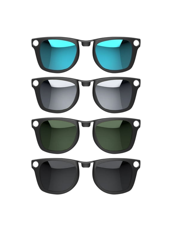 4PCS Polarized Clip for Ray-Ban Meta RW4006/RW4012 Series & Gen 2 (M Size, 50-22), Color Changing Clip Set for Meta Smart Glasses UV Protection, Discoloration Clip for Meta, Black+Green+Blue+Silver