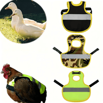 Rechale Reflective Vest for Hen, Poultry Chicken Hen Saddle Apron Feather Protection Holder with Adjustable Band, for Chicken Geese Duck, Fowl Mating Saddle (3PCs)