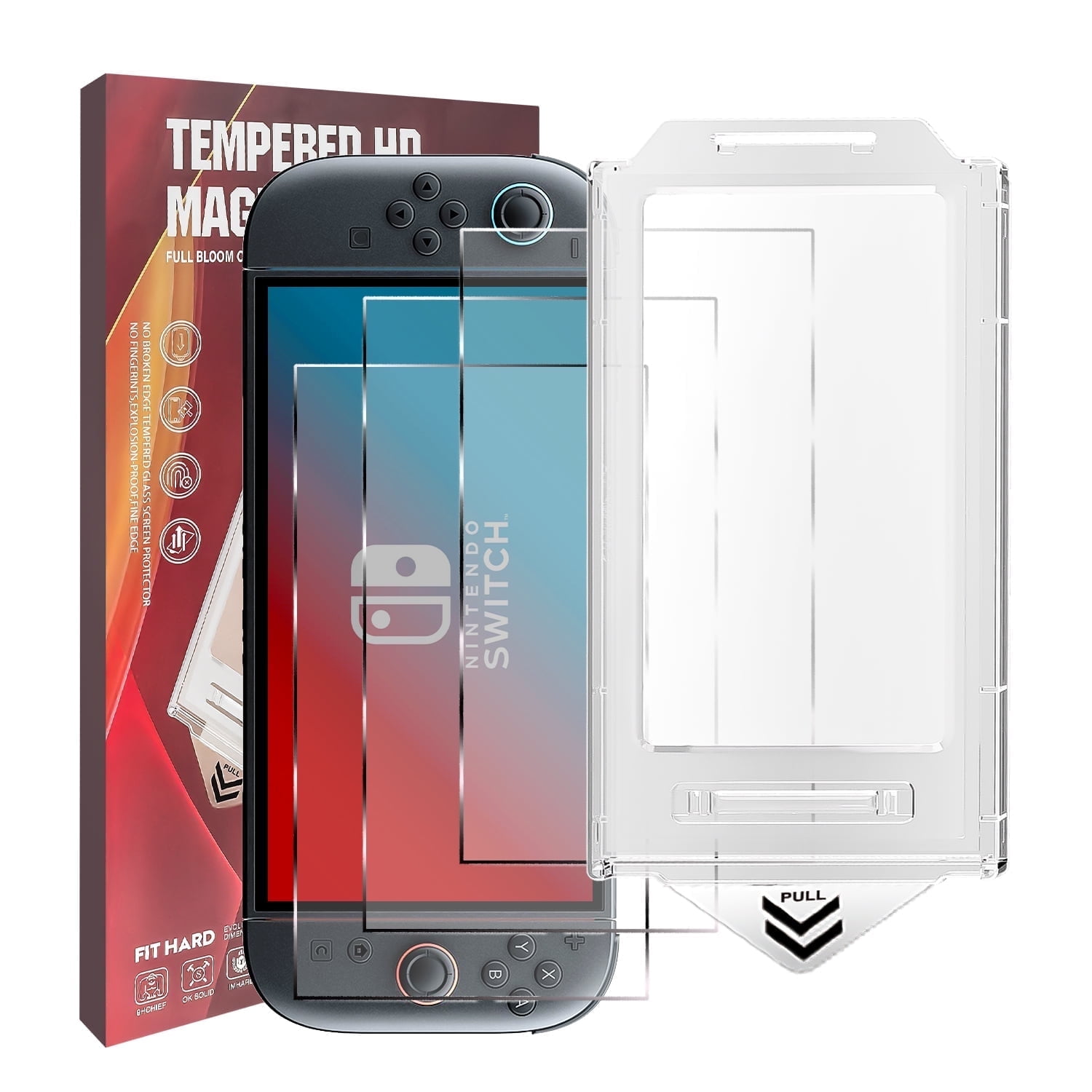 Rechale Screen Protector Tempered Glass for Nintendo Switch 2, Auto-Alignment,Easy Install Kit, [9H Hardness] 99% HD Bubble Free ,Ultra Clear,Shatterproof,Anti-Fingerprint and Scratch, 3 Pack