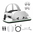 thumbnail image 1 of Rechale VR Charging Dock for Meta Quest 3/3S with LED Status Lights,Magnetic Charging Stand for VR Headset and Touch Controllers, with 2 Rechargeable 1850mAh Batteries/USB-C Charger Cable, 1 of 11