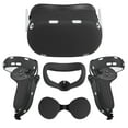 thumbnail image 1 of Rechale VR Silicone Case for Meta Quest 2, Design Upgraded Accessories for Oculus Quest 2, Face Cover, Controller Grips, Shell Cover, Lens Cover, Disposable Eye Cover(Black), 1 of 8