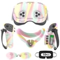 thumbnail image 1 of Rechale VR Silicone Case for Meta Quest 3S, Design Upgraded Accessories for Oculus Quest 3s, Face Cover, Controller Grips, Shell Cover, Lens Cover, Disposable Eye Cover(Macaron), 1 of 8
