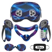 Rechale VR Silicone Case for Meta Quest 3S, Design Upgraded Accessories for Oculus Quest 3s, Face Cover, Controller Grips, Shell Cover, Lens Cover, Disposable E