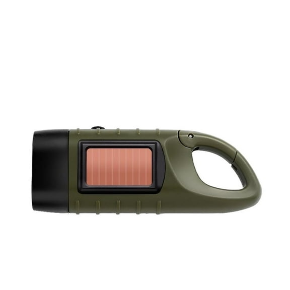 Recharable LED Flashlight Hand Crank Solar Powered Survival ar Self Powered Charging Torch For Fishing Boating Hiking ,Portable