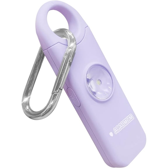 Recharable Personal Safety Alarm for Women Self Defense, 130dB Loud Siren, Strobe Flash Light and Keychain with USB-C Cable (Lavender Purple)
