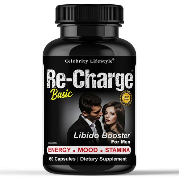 Recharge Basic Male Testosterone Booster, Male Enhancing 60 Capsules