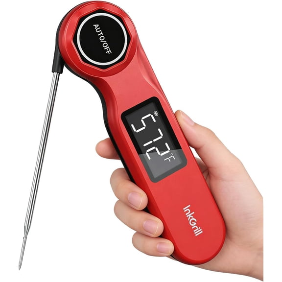 Rechargeable 0.5 Sec Reading Instant Read Meat Thermometer for Cooking Digital Food with High Precision Sensor 1.42" Big Screen Waterproof Magnetic Steak Fry Candy