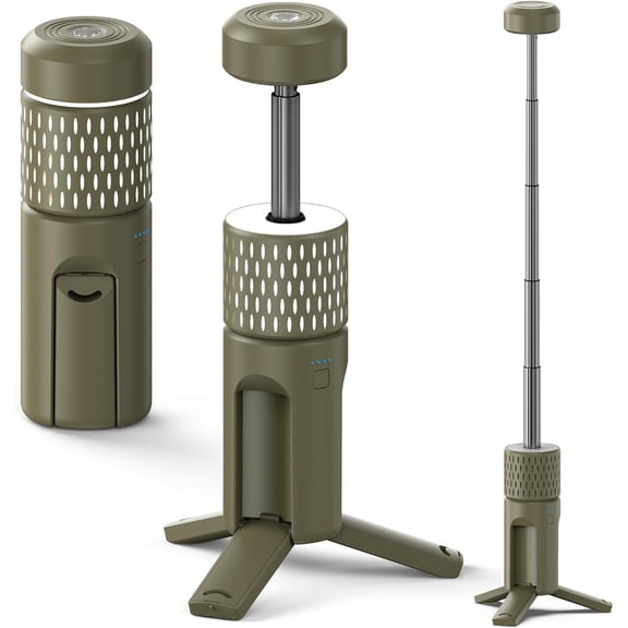 Rechargeable 12000mAh Collapsible Camping Lantern with IPX5 Waterproof Rating, Military Green