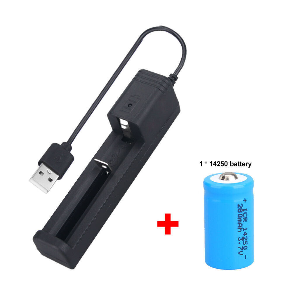 Rechargeable 14250 CR2 3.7V Lithium Battery with USB Multifunction ...