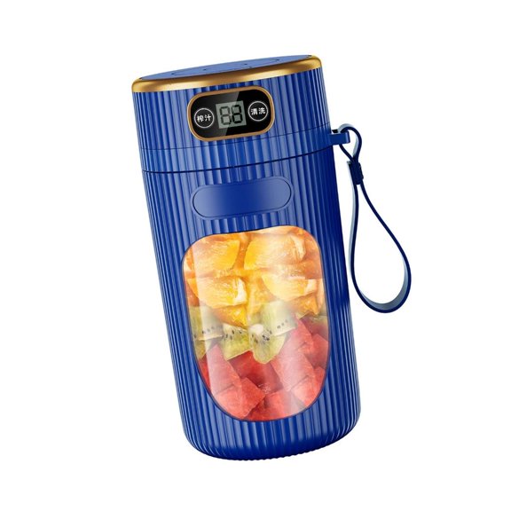 Rechargeable 2600mAh Juicer Cup Office Use Juice Maker Digital Display Blender