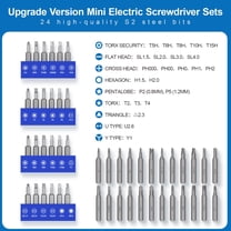 Rechargeable 28 in 1 Mini Precision Screwdriver Sets, Repair Tools Kit with 24 Bits, 3.7V Magnetic Electric Repair Tool Kit for Smartphones,Toys, PC