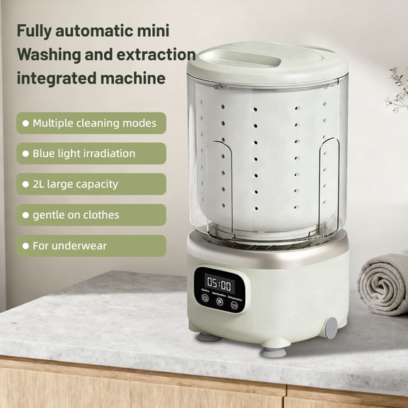 Rechargeable 3-in-1 Portable Mini Washer with Spin Dryer, Featuring 3 Wash Modes, USB Power, and LED Display, Ideal for Delicate Garments