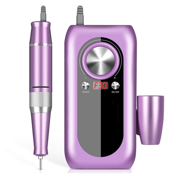 Rechargeable 35000RPM Nail Drill Rig HD LCD Display, Nail Master Nail Art, Portable Nail Drill Milling Machine, Grinding Head Kit ,Easy to Operate