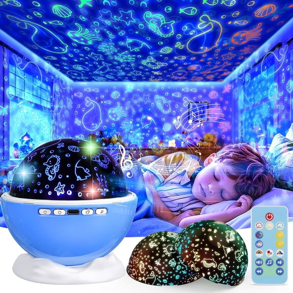 Rechargeable 360 Rotating Kids Night Light Projector