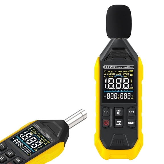 [Rechargeable 3IN1 Decibel Meter] Sound Level Meter, Digital dB Meter Noise Meter 30dB to 130dB Portable SPL Meter MAX Data Hold with Color Display Backlight