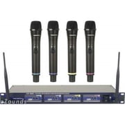 Rechargeable 4 Channel Wireless Microphone System