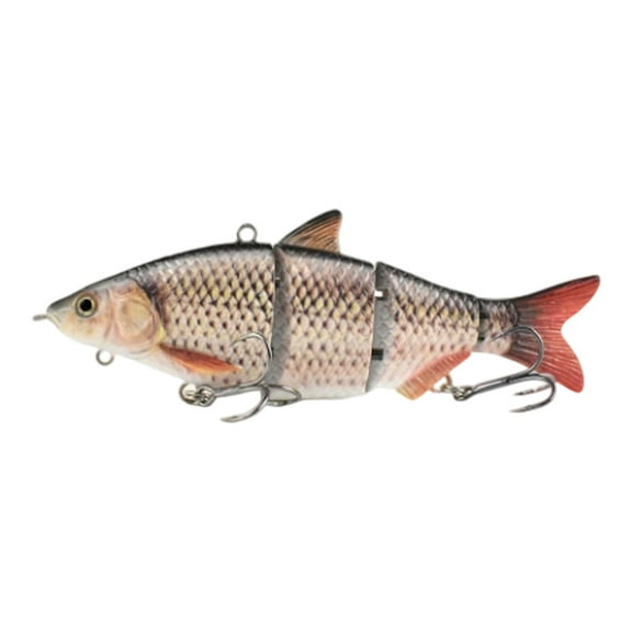 Rechargeable 4-Segment Robotic Swimallurement Lure 15.5cm 53.8g with Light & Indicators for Pike Fishing