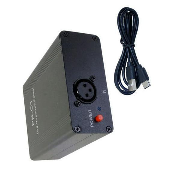 Rechargeable 48V Phantoms Power Condenser Mics Shockproof Metal Housing High Sensitivity For Outdoor Studio Mobile Use