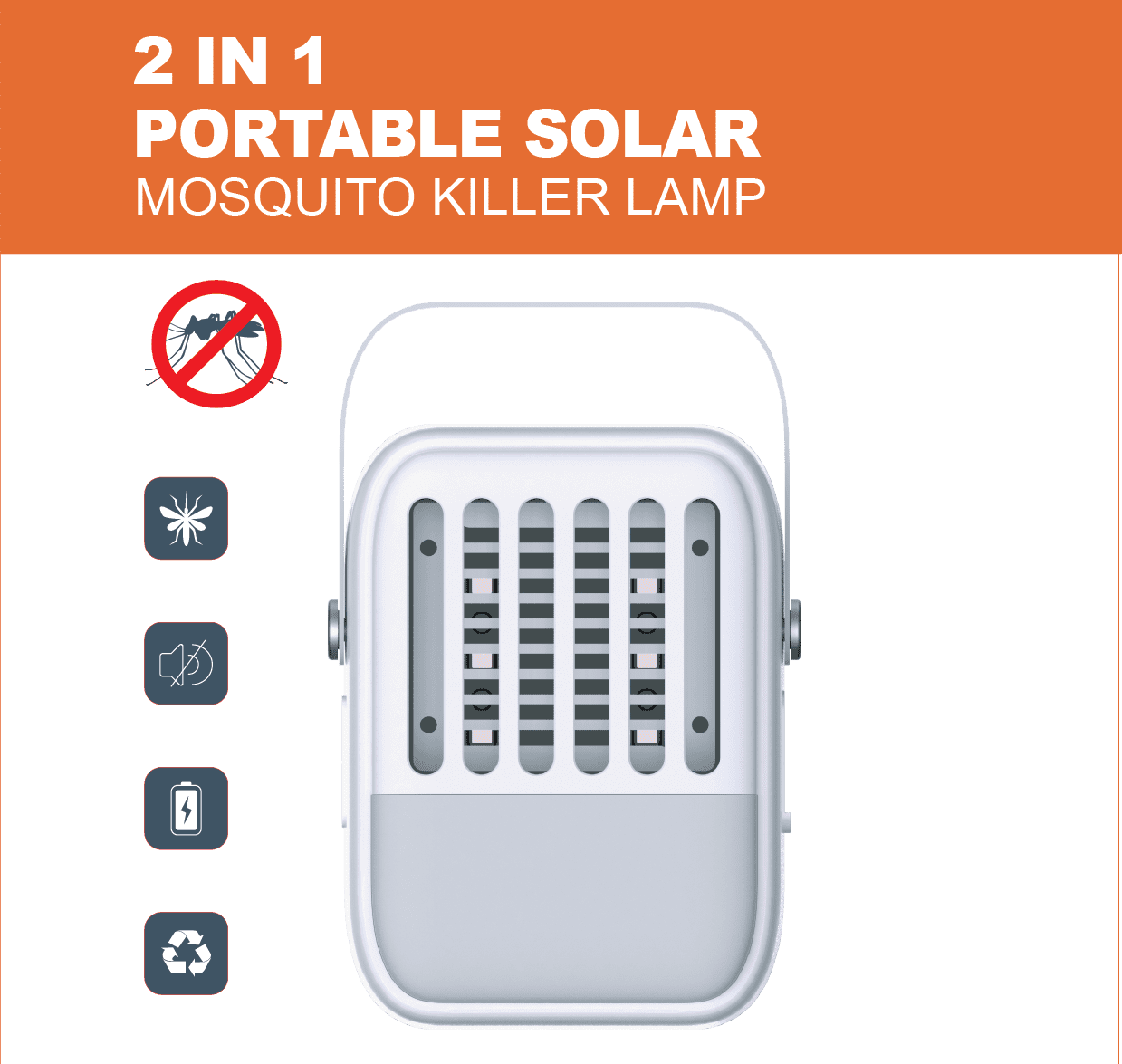 Rechargeable 5200mAh LED Bug Zapper, Mosquito Trap and Solar Outdoor Bug Zapper, Fly, Mosquito Zapper, Indoor/Outdoor Insect Traps, Perfect for Camping Supplies & Patio by KME
