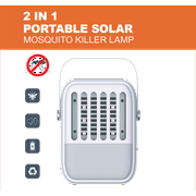 Rechargeable 5200mAh LED Bug Zapper, Mosquito Trap and Solar Outdoor Bug Zapper, Fly, Mosquito Zapper, Indoor/Outdoor Insect Traps, Perfect for Camping Supplies & Patio by KME