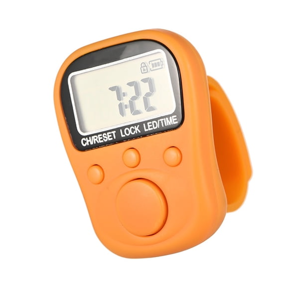 Rechargeable 6 Digit LCD Manual Counter With 7 Channel Multiple Task Management And Adjustable Silicone Rings For Fitness Tracking