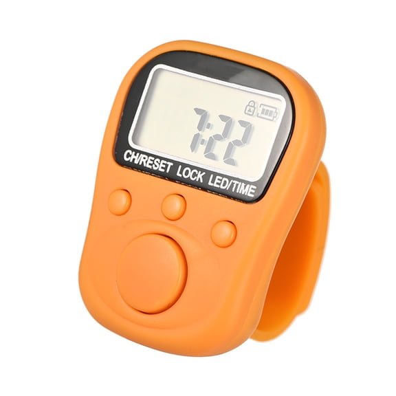 Rechargeable 6 Digit LCD Manual Counter With 7 Channel Multiple Task Management And Adjustable Silicone Rings For Fitness Tracking