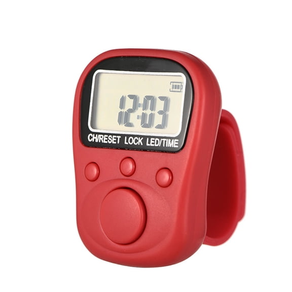 Rechargeable 6 Digit LCD Manual Counter With 7 Channel Multiple Task Management And Adjustable Silicone Rings For Fitness Tracking