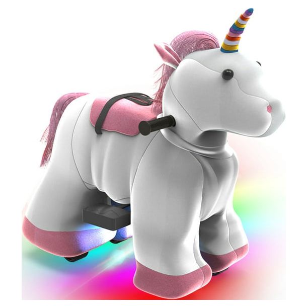 Rechargeable 6V/7A Plush Animal Ride On Toy for Kids (3 ~ 7 Years Old) With Safety Belt Unicorn - image 1 of 6