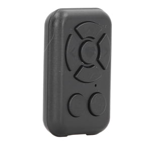 Rechargeable 7-Key Bluetooth Camera Remote Shutter Controller & Wireless Media Page Turner for Phones, Black (4.3 in / 11.0 cm)