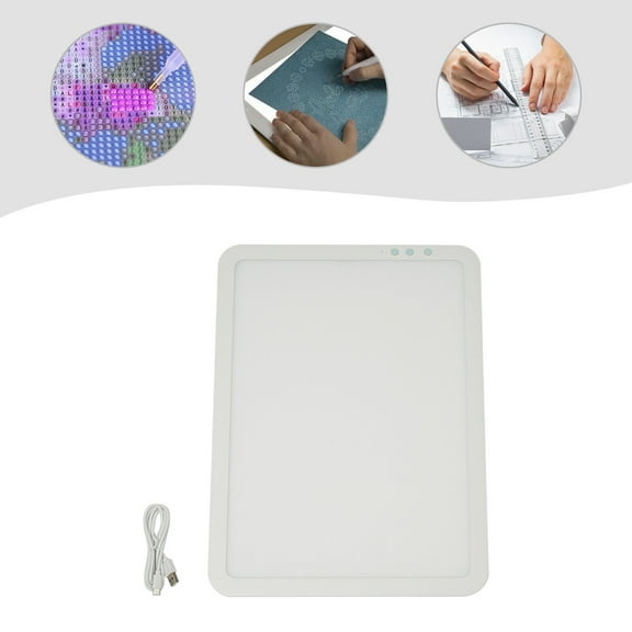Rechargeable A3 LED Light Pad, Light Box for Tracing, Powered by 3500mAh Lithium Battery 6 Levels of Brightness, Type-c Cable, Light Board/Box for Tracing, Diamond Painting, Sketching & Drawing