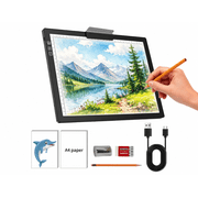 Elice Rechargeable A4 Light Box with Built-in Stand & Clip, 6 Levels of Brightness, 1500mAh Battery Light Box for Diamond Painting Tracing Drawing Sketching Animation X-ray