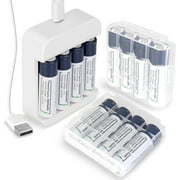 Rechargeable AA Batteries,1.5V 3600mWh Rechargeable Double A Battery Lithium with Charger（12 Pack）