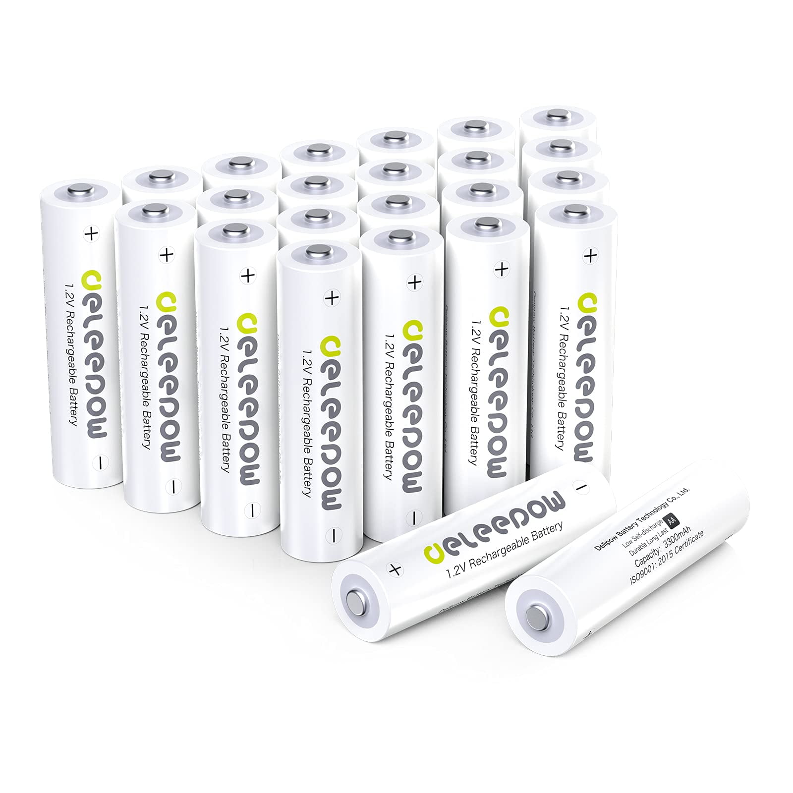 Rechargeable AA Batteries Nimh 3300mAh 1.2V Batteries High Capacity 1200 Cycles Pack of 24
