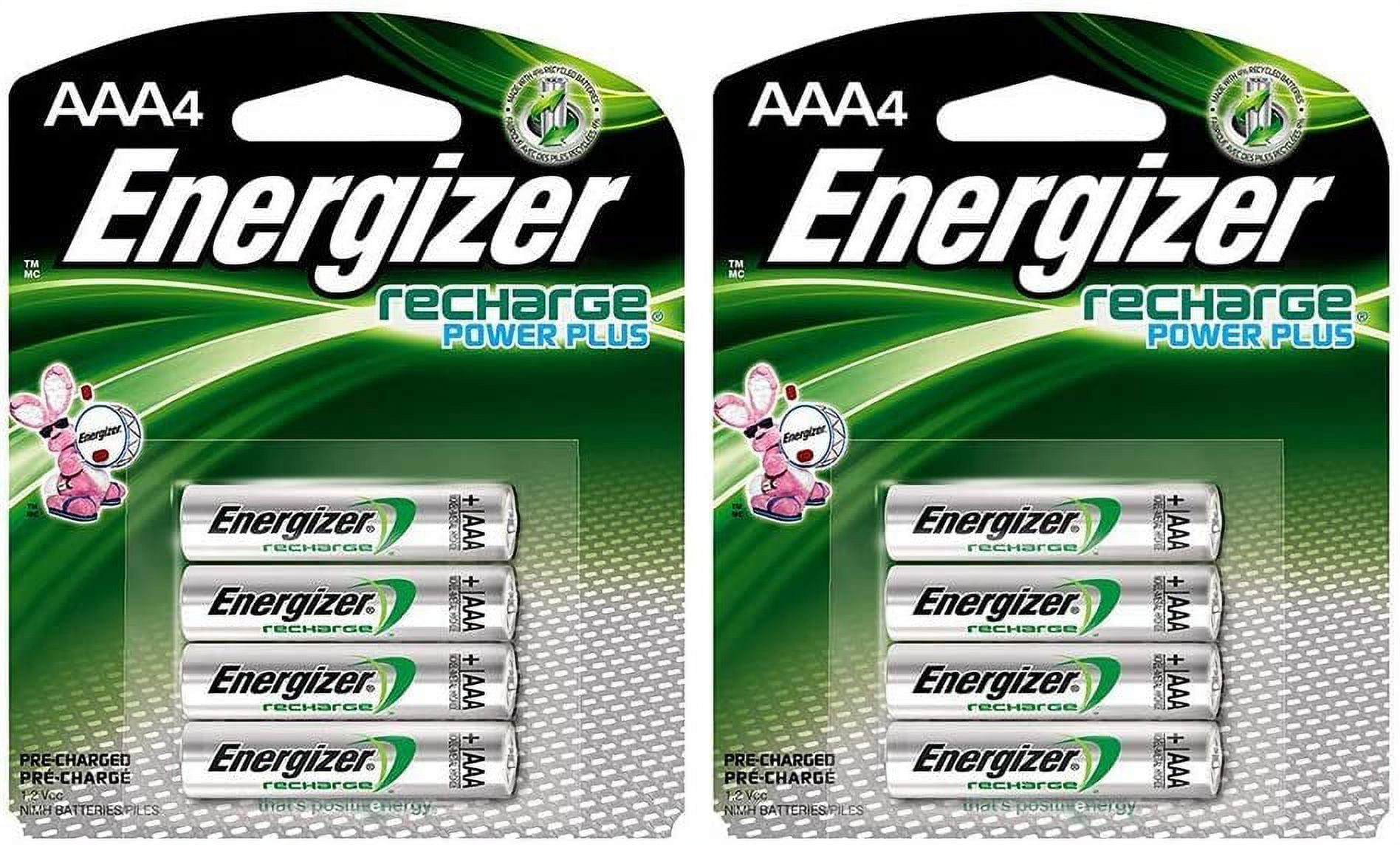Rechargeable AAA Batteries, NiMH, 800 mAh, PreCharged, 4 Count