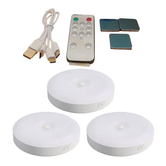 Rechargeable Activated Lamp Remote Timer Control With Adhesive Mount for Bedside Closet Stairway Use by LUVNIM